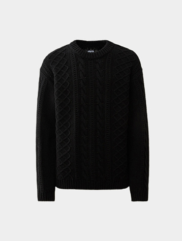 Свитер C.P. Company Lambswool Crewneck Logo Black