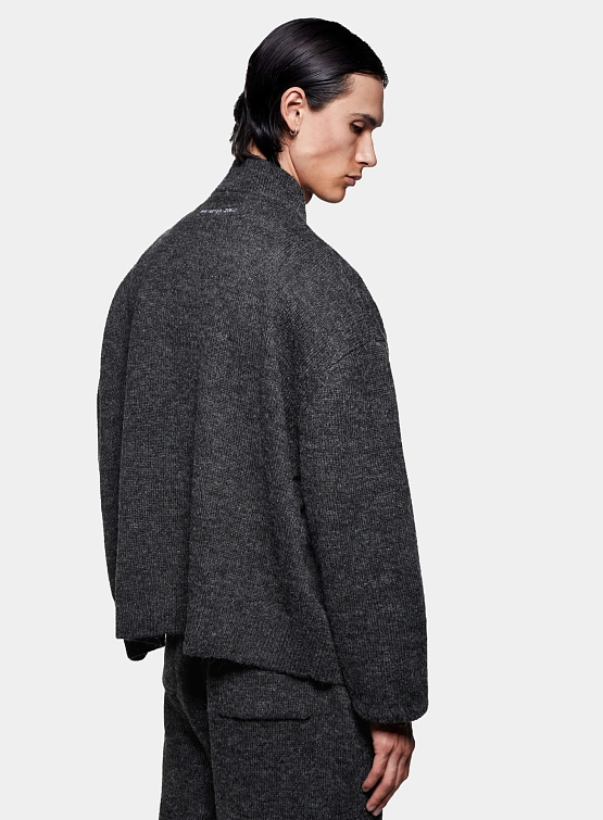 Кардиган MKI MIYUKI ZOKU Mohair Blend Knit Track Charcoal