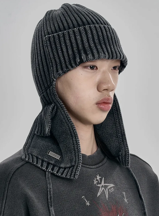 Шапка AJOBYAJO Washed Knit Trooper Charcoal