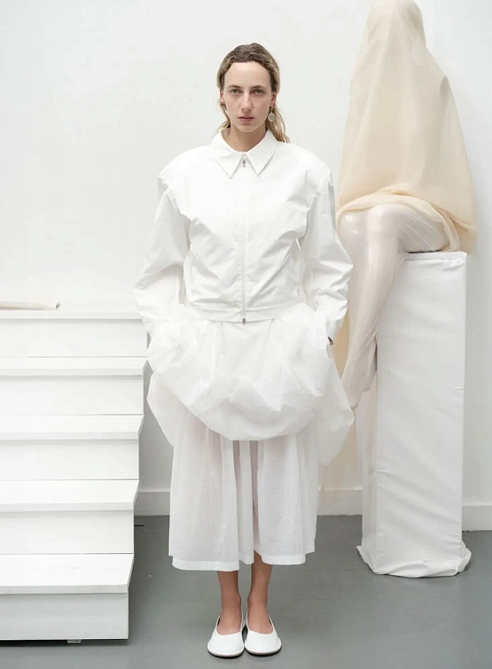 Женские брюки AMOMENTO Shirring Culotte White