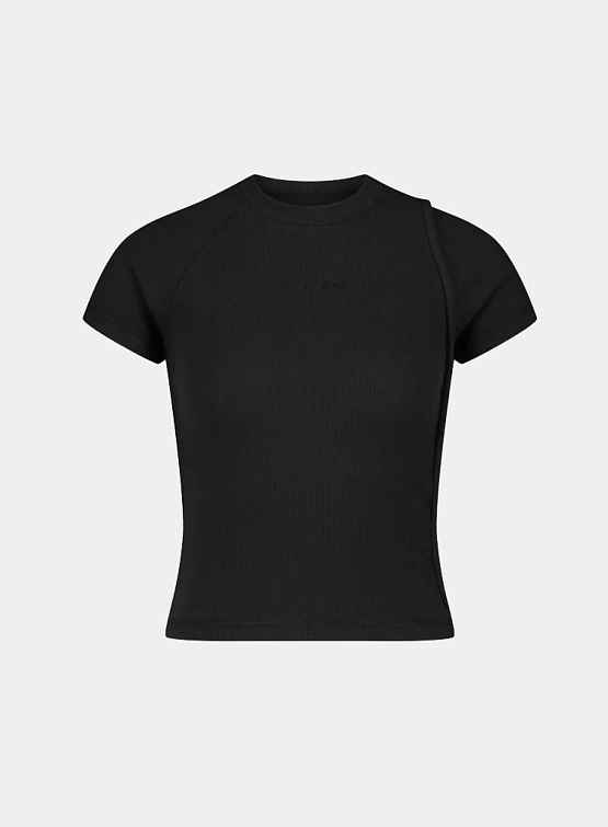 Женская футболка Ottolinger Deconstructed Rib Black