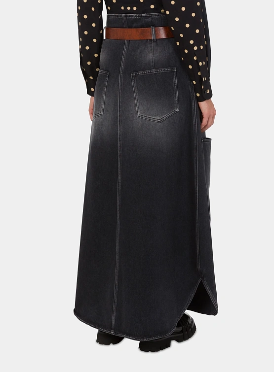 Женская юбка MOSCHINO Denim Skirt Black