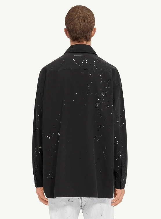 Рубашка MM6 Maison Margiela Paint Residue Black
