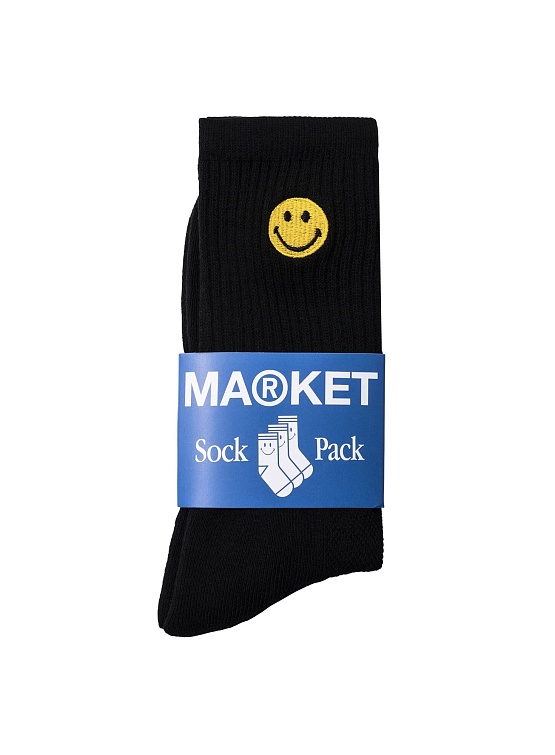 Носки MARKET Smiley Small Patch Black