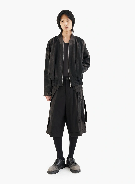 Бомбер JIYONGKIM Sun-Bleached Pleated Black