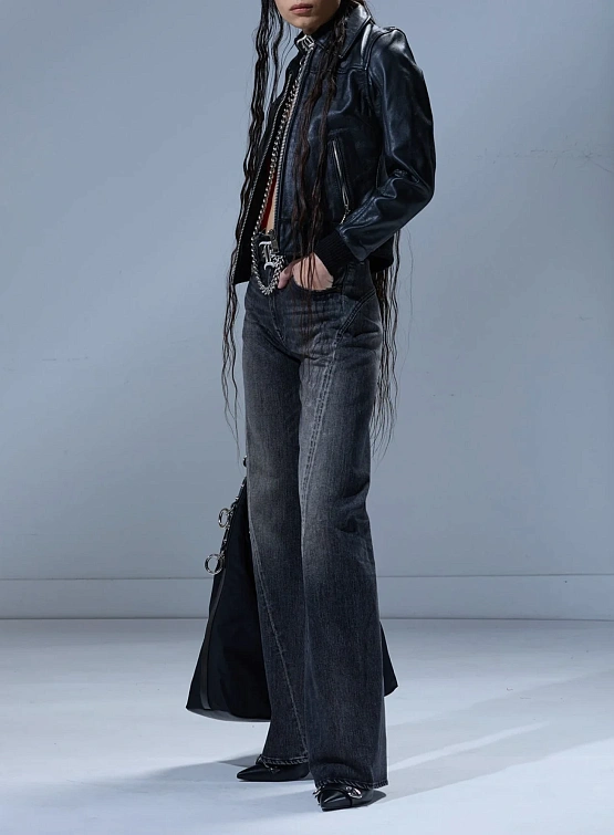 Женские джинсы R13 Twisted Seam Flare Jean Black