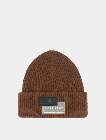 Шапка MM6 Maison Margiela Distressed Brown