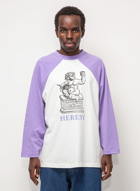 Лонгслив Heresy Bacchus Baseball Shirt White/ Lavender