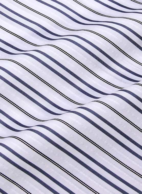 Рубашка Marine Serre Regenerated Striped Poplin Off White