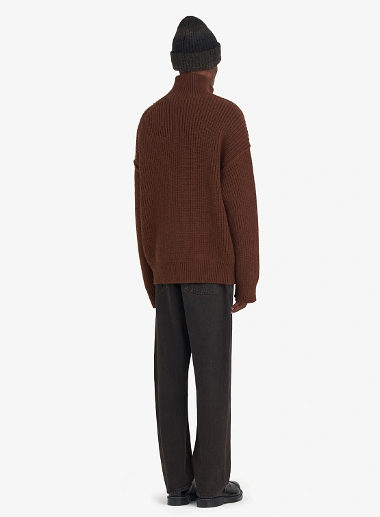 Халф-зип Études Military Rib Dk Brown