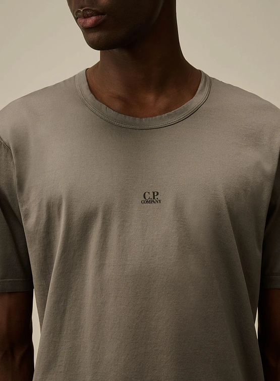Футболка C.P. Company 70/2 Mercerized Jersey Smoked Pearl