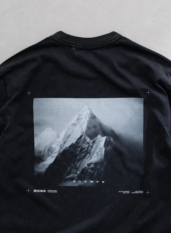 Лонгслив Stampd Mountain Peak LS Relaxed Tee Charcoal