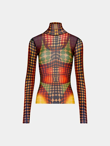 Женская водолазка Jean Paul Gaultier Re-Edition Orange/Blue/Brown