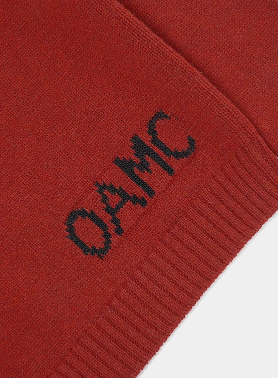 Свитер OAMC Round Neck Collar With Logo Bordeaux