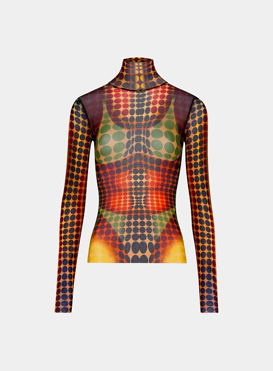 Женская водолазка Jean Paul Gaultier Re-Edition Orange/Blue/Brown