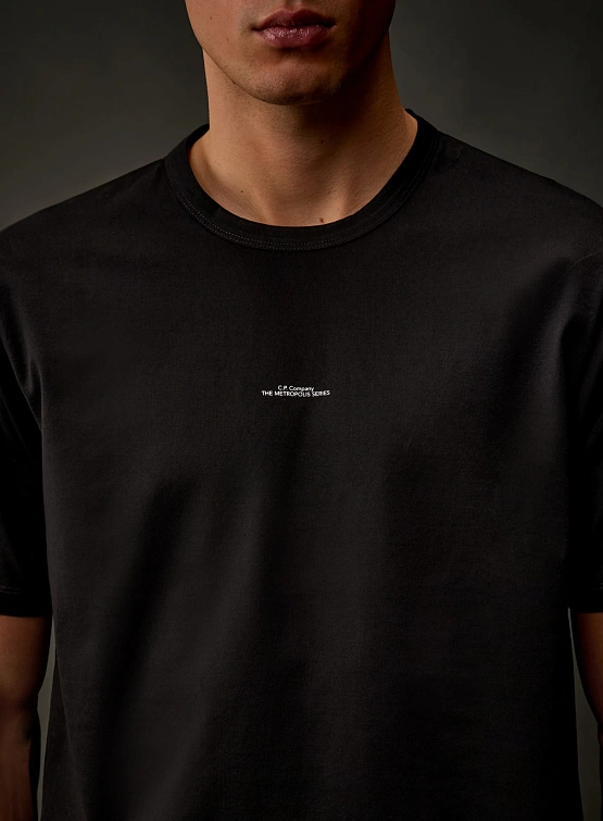 Футболка C.P. Company Metropolis Series Mercerized Jersey Black