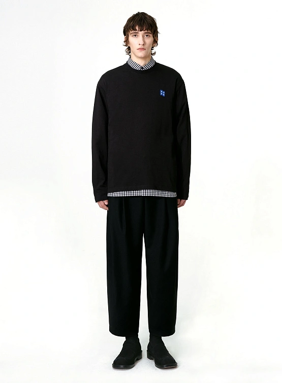 Лонгслив ADERERROR Sig; BL Tag LS T-Shirt 01 Black