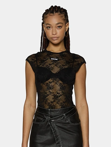 Женский Топ Ksubi Slim Tee Black Lace