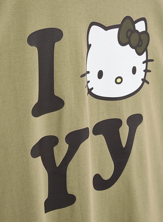 Футболка OPEN YY Kitty x YY T-Shirt Khaki