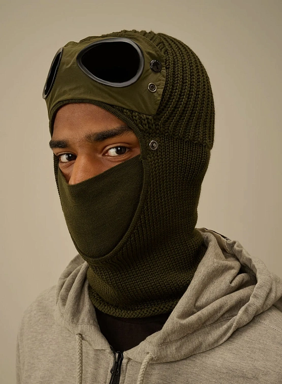 Балаклава C.P. Company Extrafine Merino Wool Goggle Ivy Green