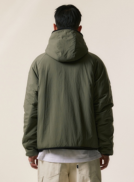 Двусторонняя флисовая куртка LMC Italic Boa Fleece Rvsb Hooded Jacket Cream