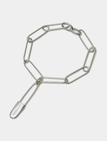 Браслет UNDERCOVER Brass Logo Engraved Pin Charm Silver