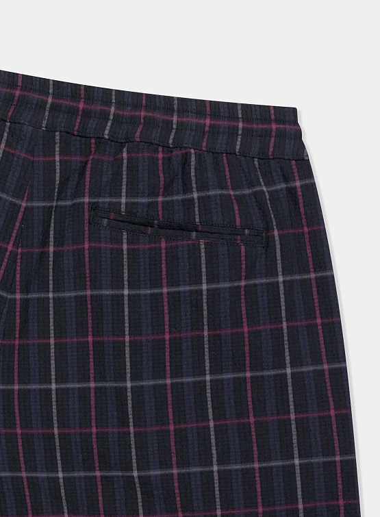 Шорты YESEYESEE Crinkled Fabric Check Black