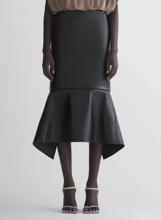 Женская юбка MUGLER Mermaid Leather Black