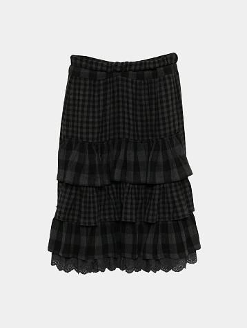 Женская юбка OPEN YY Rolled Waist Tiered Black