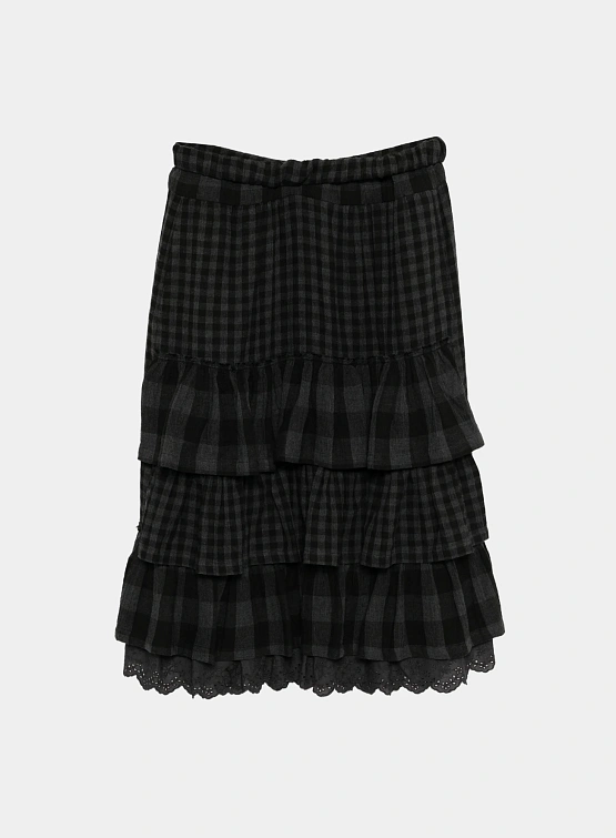 Женская юбка OPEN YY Rolled Waist Tiered Black