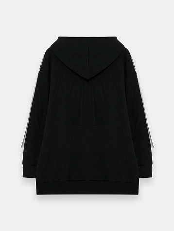 Зип-худи UNDERCOVER Fleece Nylon Tulle Layered Black