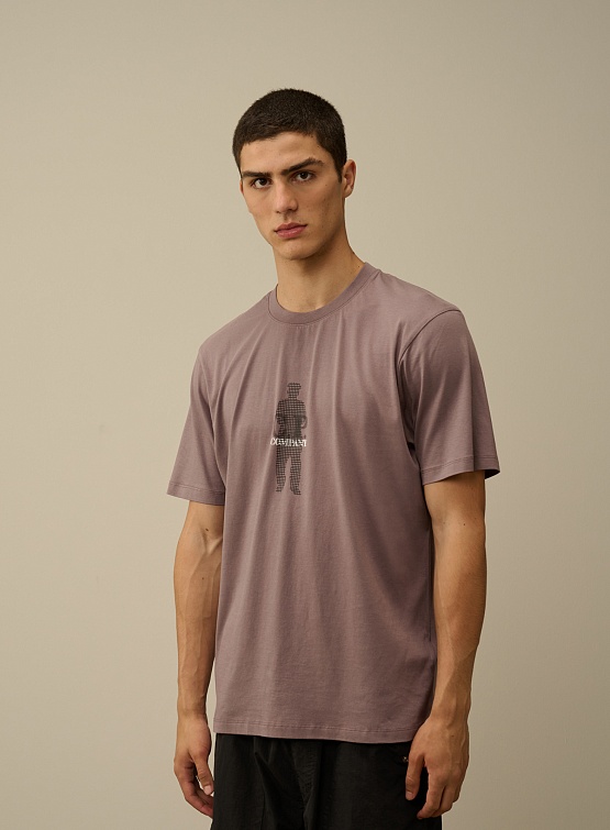 Футболка C.P. Company 30/1 Waffled British Sailor Purple Dove