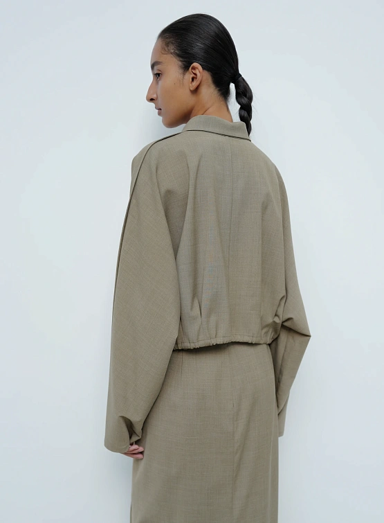 Женская рубашка LE17SEPTEMBRE Waist String Short Beige