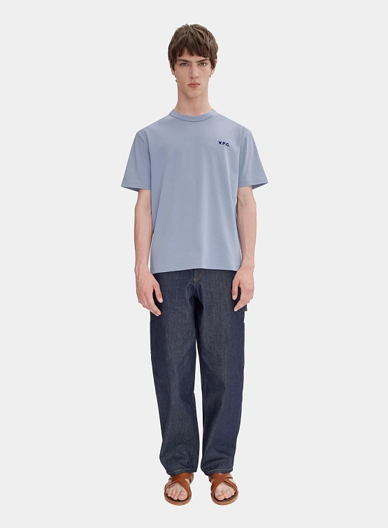Футболка A.P.C. Boxy Petit VPC Blue Gris/Dark Navy