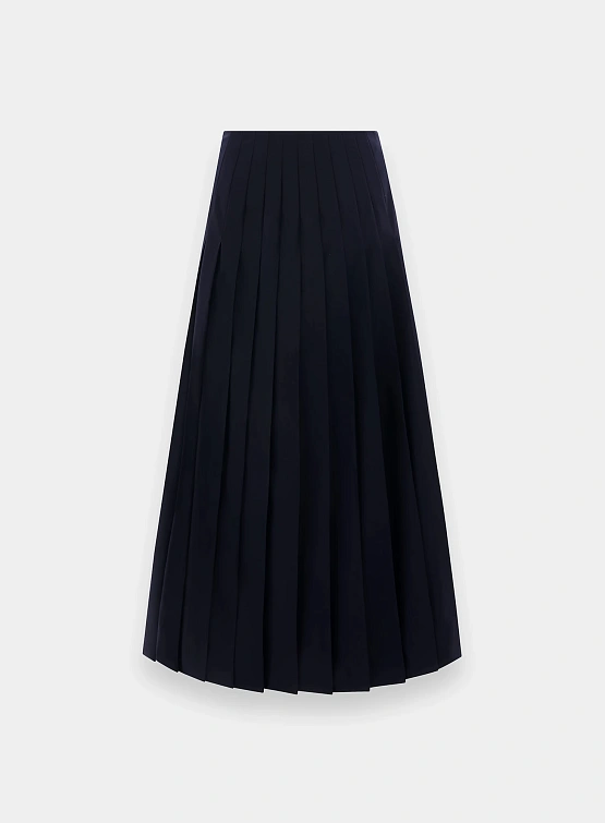 Женская юбка UNDERCOVER Cotton Gabber Pleated Skirt Navy