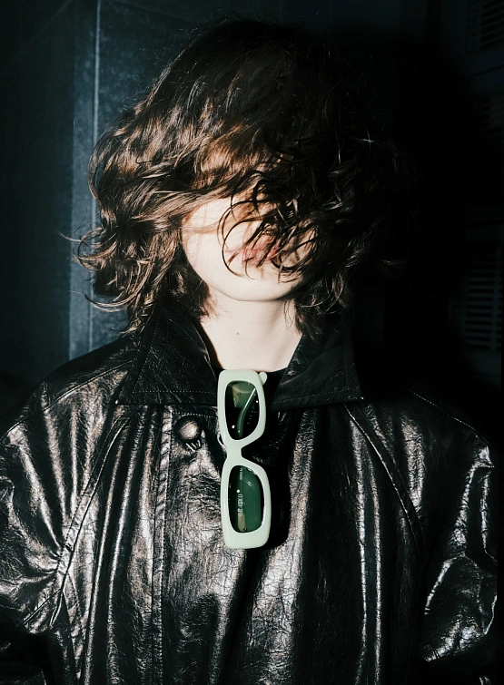 Очки THE ATTICO x Linda Farrow Mini Marfa Acid Green