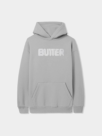 Худи Butter Goods Puff Rounded Logo Cement