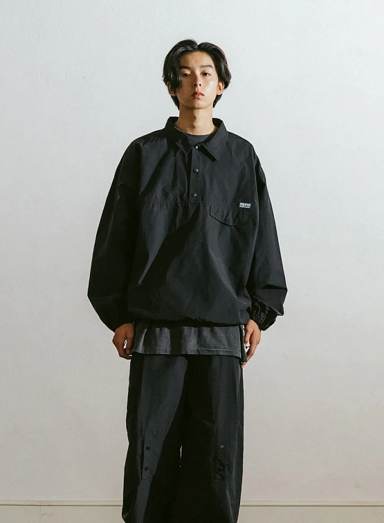 Анорак ANGLAN Perky Button Collar Black