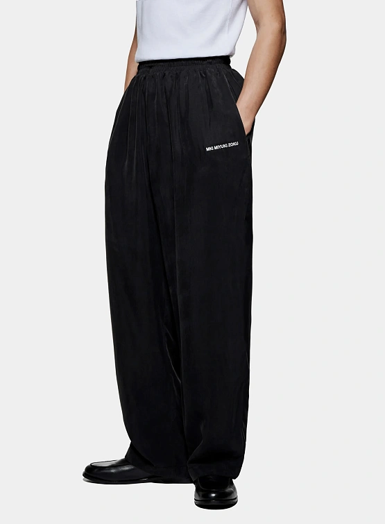 Брюки MKI MIYUKI ZOKU Sandwash Cupro Wide Leg Black