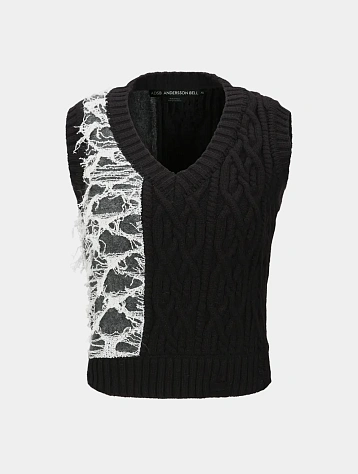 Женский жилет Andersson Bell Boucle Cable Patchwork Grey