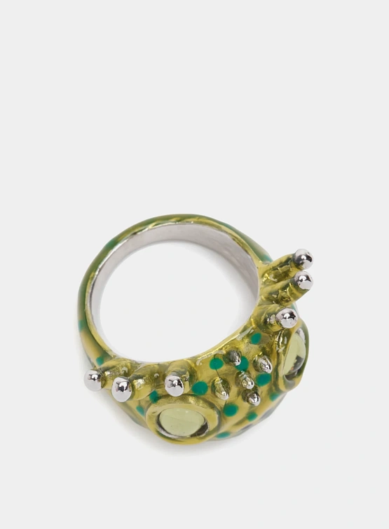 Кольцо Collina Strada Axoltl Lime Dots