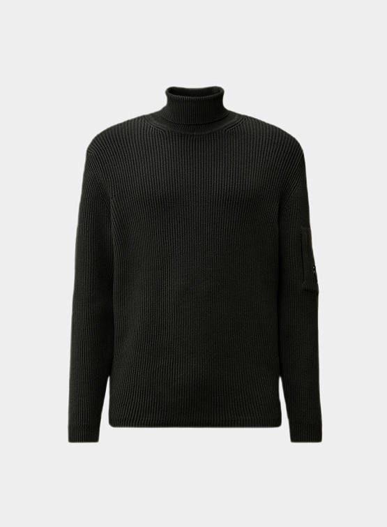 Свитер C.P. Company Full Rib Turtleneck Knit Black Sand
