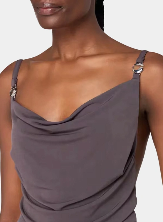 Женское платье Coperni Logo Dress Brown