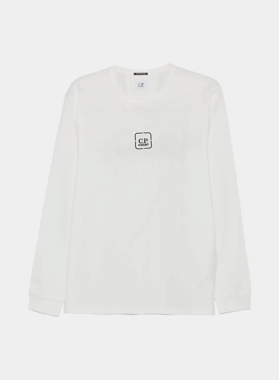 Лонгслив C.P. Company Metropolis Series Mercerized Gauze White