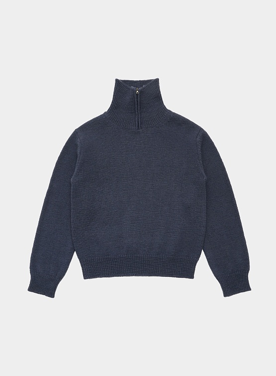 Халф-зип AMOMENTO Half Zip-Up Knit Charcoal