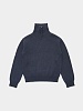 Халф-зип AMOMENTO Half Zip-Up Knit Dark Navy