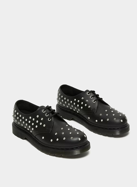 Женские полуботинки Dr. Martens 1461 Stud Wanama Leather Black