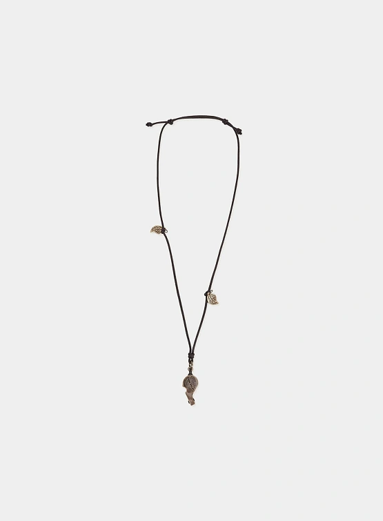 Ожерелье AFTER PRAY Safari Whistle Leaf Antique Gold