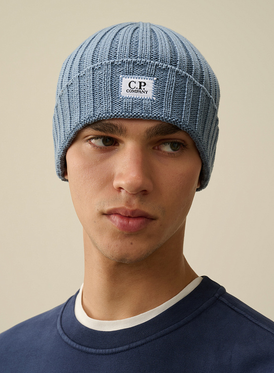 Шапка C.P. Company Extra Fine Merino Wool Flint Stone