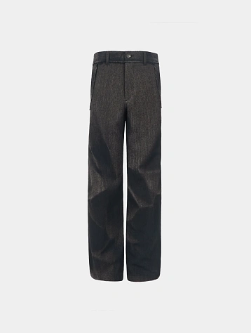 Брюки JIYONGKIM Sun-Bleached Raw Edged Straight Black